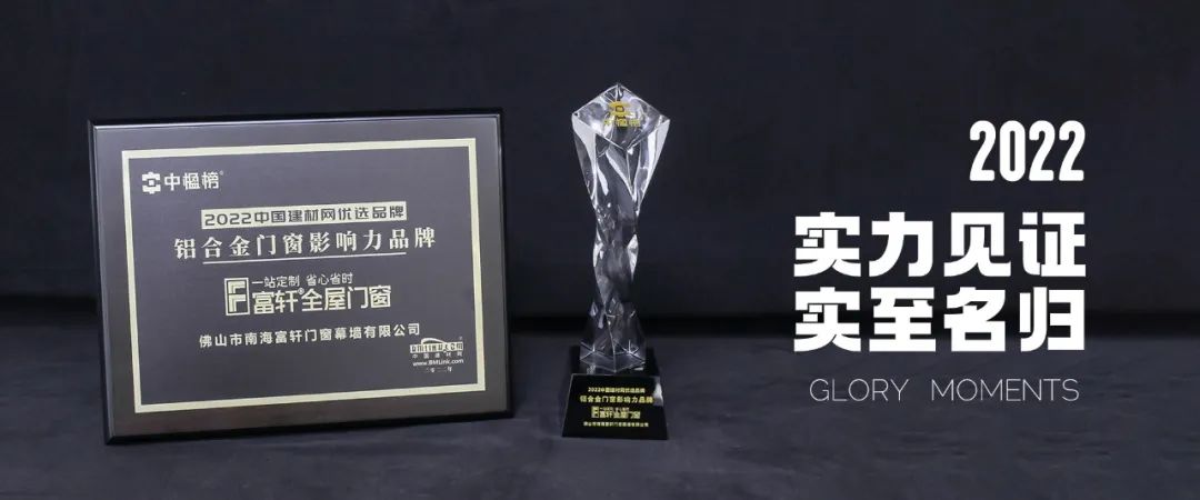 富(fu)軒全屋們(men)窗連續多(duo)年(nian)榮獲“鋁郃(he)金們(men)窗影響力(li)品(pin)牌”稱号！